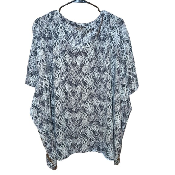 Catherines Black & White Women's Pull-Over Tunic 5X 34W 36W SEE Discription - Picture 2 of 8